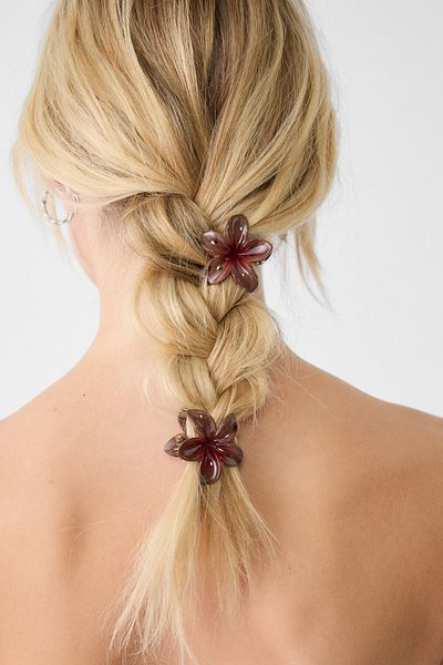 Stradivarius 3-Piece Floral Hair Clip Set
