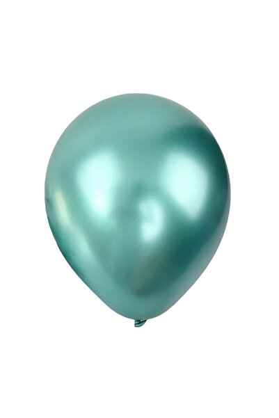 Organizasyon Pazarı 12 in. Green Color 10 Pieces Chrome-Mirror-Mirrored Decoration Balloon