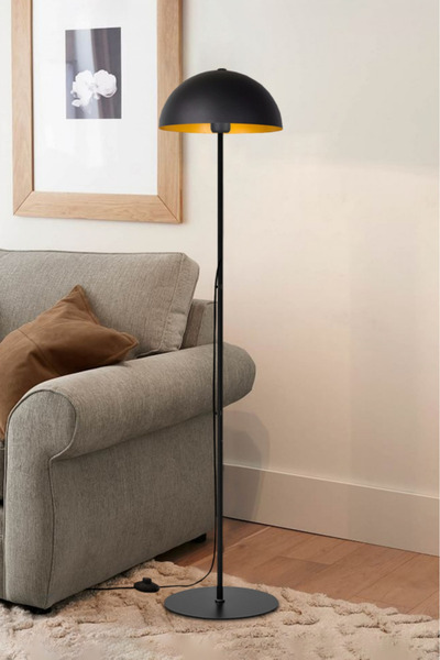 Art&Gift New Yorker Siyah Metal Lambader Salon Ofis Çalışma Odası Kolay Kurulum Dekoratif Ayak Puar Köşe Lamb