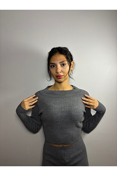 TAKIM Parmak Geçmeli Bisiklet Yaka Fitilli 2’li Triko Takım