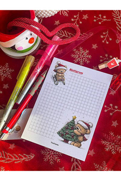 the chanta السنة الجديدة نمط تيدي بير A6 لوحة الملاحظات مذكرة الوسادة