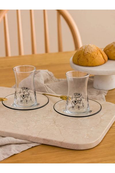 LC Waikiki Lcw Home Mixed Printed Tea Cup Set for 4 People 132 ml