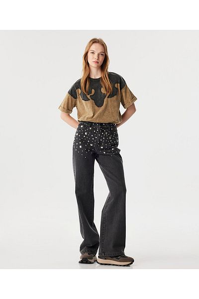 Twist PANTALON JEAN CU PRINT TROK