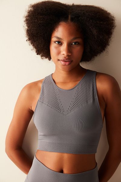 Penti Gray Light Support Capless Seamless Sports Bra