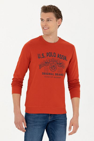 U.S. Polo Assn. Hanorac pentru bărbați de culoarea cărămizii - 50270806 -vr031