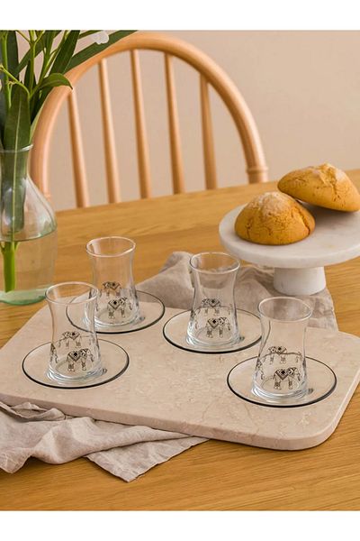 LC Waikiki Lcw Home Mixed Printed Tea Cup Set for 4 People 132 ml