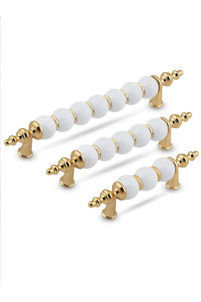 DKSDİZAYN 5 ADET Gold 160 mm Boncuk Mutfak Dolap Çekmece Mobilya Kulpu Kulpları