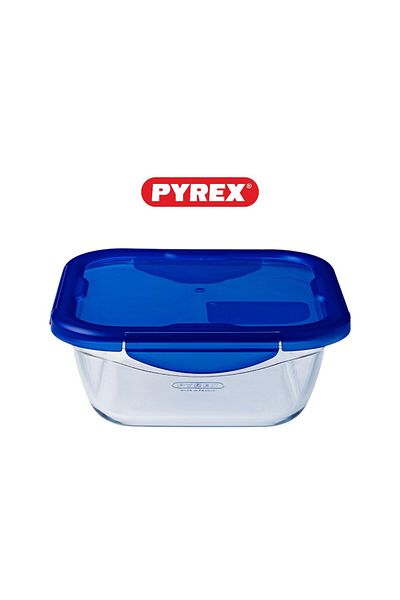 Pyrex Cook&Go 1.5L Square Storage Dish with Airtight Lid - Versatile Freezer-to-Oven Solution