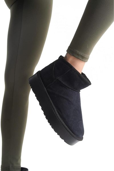 NILOO Nilo Design Women's Tan Suede Flat Fur Half Boots