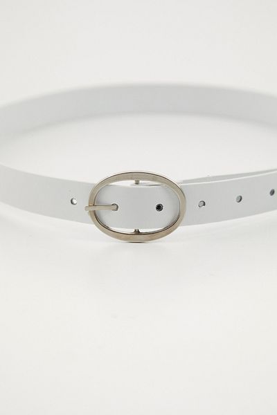 Fulla Moda Oval Cut Buckle Belt