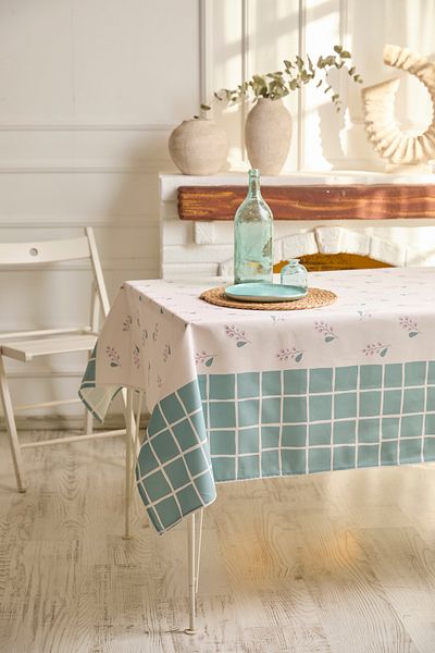 AYSHOME Ays Home Spring Floral Patterned Tablecloth
