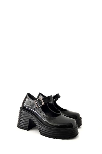 Saracshoes Kadın Ayakkabı Siyah Tokalı Pelina