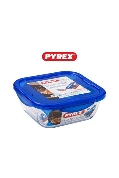 Pyrex Cook&Go 1.5L Square Storage Dish with Airtight Lid - Versatile Freezer-to-Oven Solution
