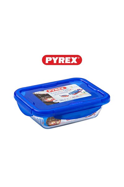 Pyrex Cook&Go 3.5L Rectangle Storage Dish with Airtight Lid - Versatile Freezer-to-Oven Solution