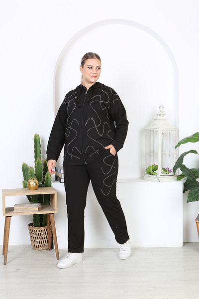 XL Modam Women's Plus Size Stone Printed Suit