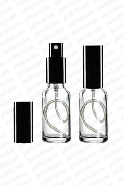 parlakcam 20ml Siyah Renkli Full Metal Lüx Sprey Şişe, Parfüm Kolonya vb İçin...