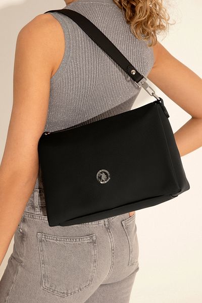 U.S. Polo Assn. Women's Black Shoulder Bag 50293655 -Vr046