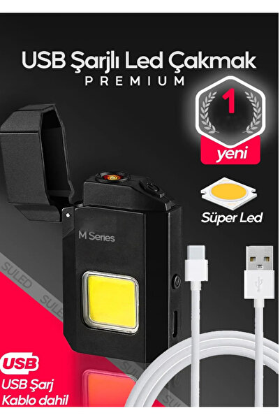 EMİN ENSAR HOME Su geçirmez ve rüzgar geçirmez barbekü çakmağı el feneri ile USB sarj edilebilir elektrikli çakmak