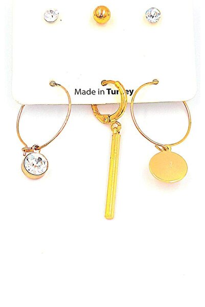 Monalisa Home أقراط متعددة مختلطة بلون وردي