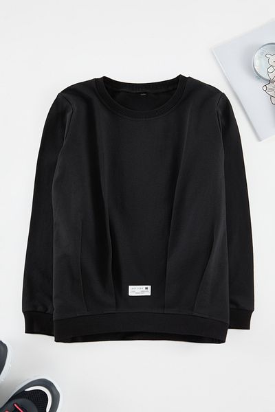 TRENDYOLKIDS Boy's Black Knitted Sweatshirt - Tkdaw25Sw00030