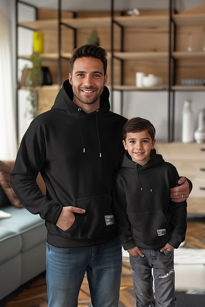 TRENDYOLKIDS Unisex Burgundy Mini Sweatshirt - Father-Son Printed, Knitted Tkdaw25Sw00072