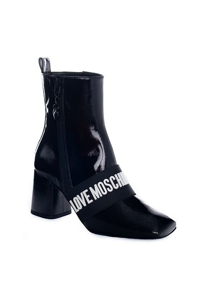 Love Moschino Dámske čierne čižmy na podpätku