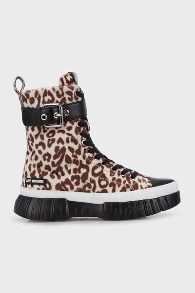 Love Moschino Čižmy so vzorom s pásom Čižmy Ja15645g1fıv0120