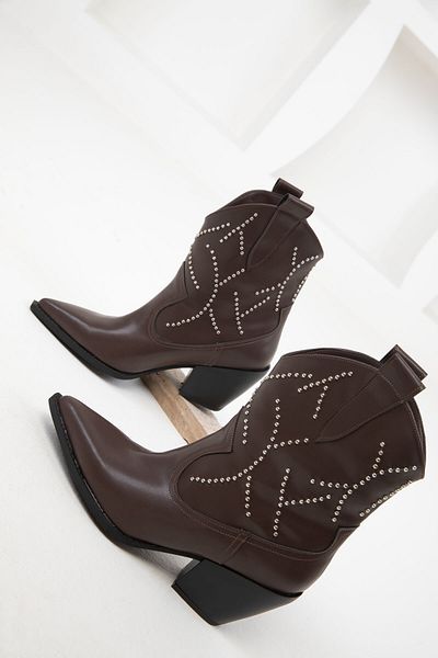 SOHO Braune Damenstiefel und Stiefeletten – 19879
