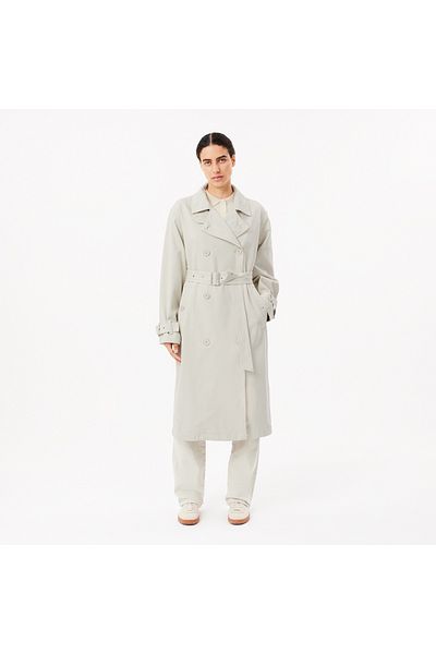 Lacoste Oversized Denim Trench Coat for Women