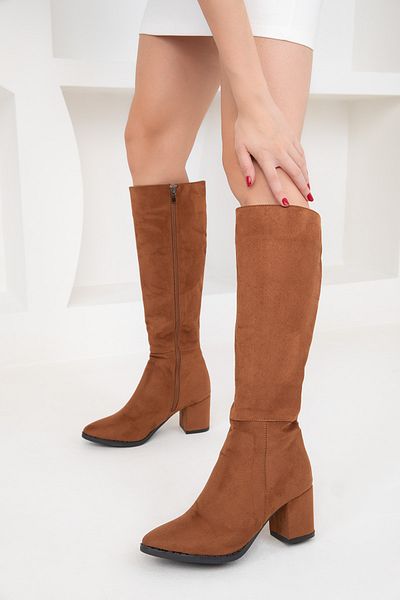 SOHO Tan Suede Γυναικείες Μπότες 18348