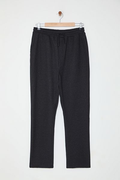 Edit by Trendyol Anthracite Textured Men's Sweatpants - Regular Cut Tedaw25Ea00019