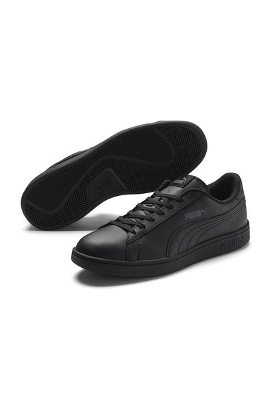 Puma SMASH V2 L Schwarzer Unisex-Ledersneaker 100325851