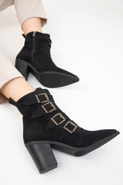 SOHO Model Černé semišové dámské boty z roku 1988 - Bootie