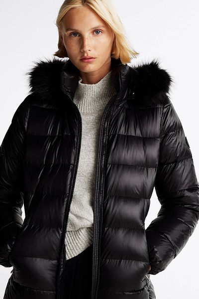 Tommy Hilfiger Gloss down Tyra Coat with Fur