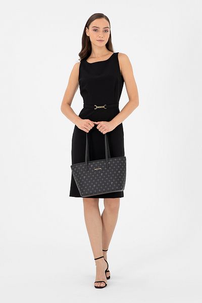 Pierre Cardin Geantă neagră de umăr cu monogramă 05PO24K1877