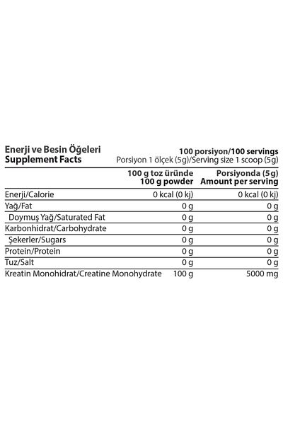 Hardline Creatine Creapure 500 Gr - Unflavored 100 Services