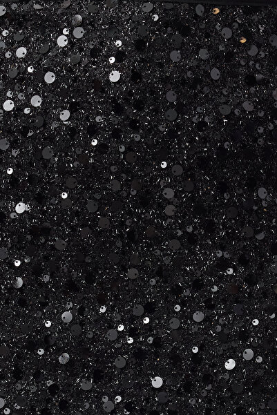 Trendyol Collection Černá flitrová pletená minisukně Tedaw25Et00016