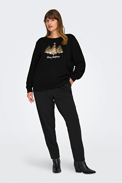 Only Carmakoma Carxmas Ls O-Neck Sweat Jrs - Comfortable Fit