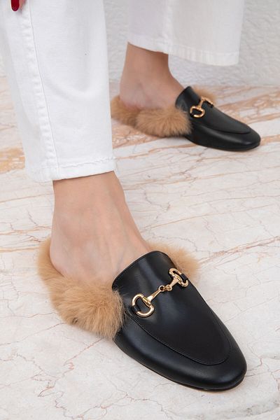 SOHO Women's Black Slippers 19899