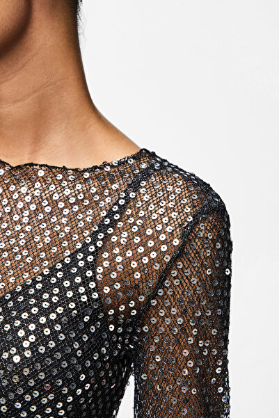 PIECES Pcrissi Ls - Jrs Designed Stylish Flitry Top