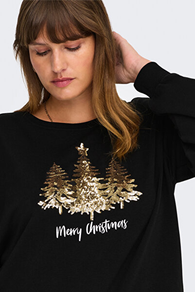 Only Carmakoma Carxmas Ls O-Neck Sweat Jrs - Comfortable Fit