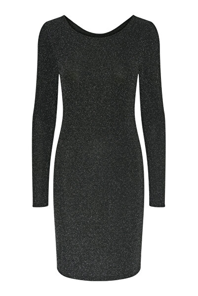 PIECES PCLINA LS O-NECK SHORT DRESS MM JRS