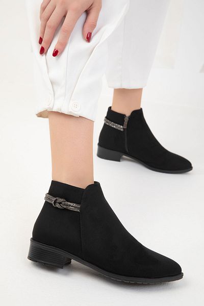SOHO Black Suede Women's Boots & Booties 18567