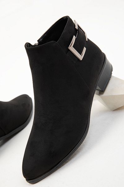 SOHO Damenstiefel aus schwarzem Wildleder – Modell Bootie von 19907