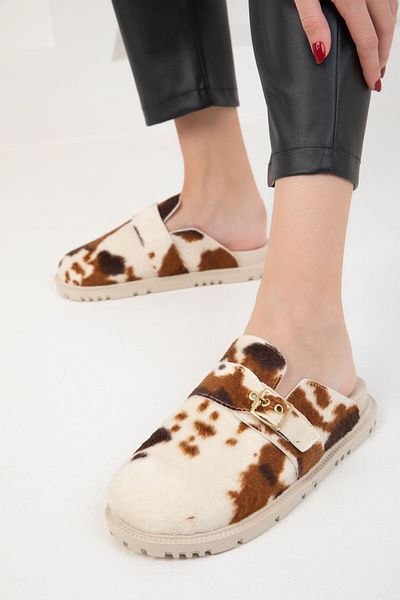SOHO Tan-Beige Damen-Hausschuhe, Modell 19910