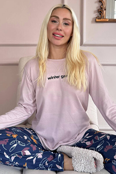 Pijamaevi Set de pijamale termice pentru femei cu model Powder Garden