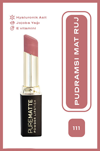 Golden Rose Pure Matte Powder Lipstick No: 111 - Nemlendirici Pudramsı Mat Ruj