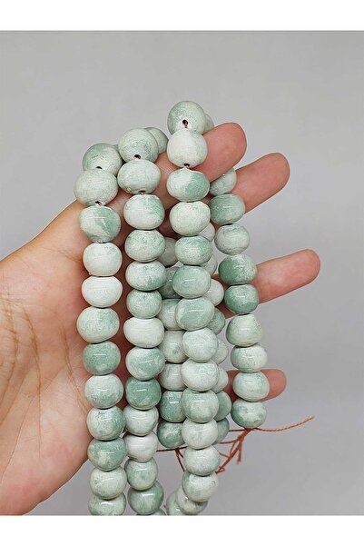 Yasamtohumu Набір керамічних намистин зеленого кольору з пігментом 10-12 мм/2...