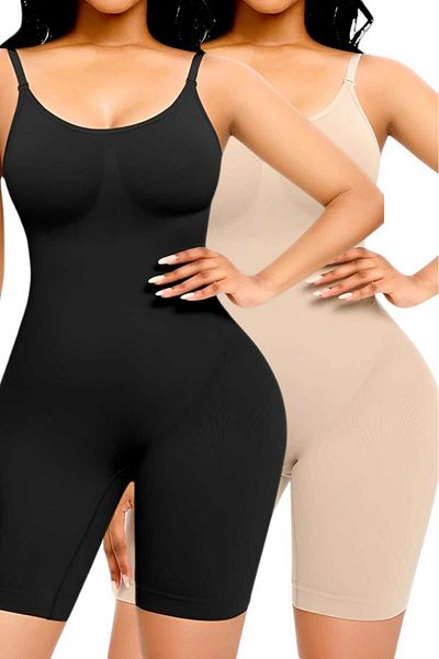 Uniquetrenders Women's Seamless Thin Straps Recovery Full Length Corset Set of 2
