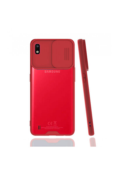 Nettech Samsung Galaxy A10 Uyumlu Platin Kamera Kızaklı Arka Koruma Kılıf - K...